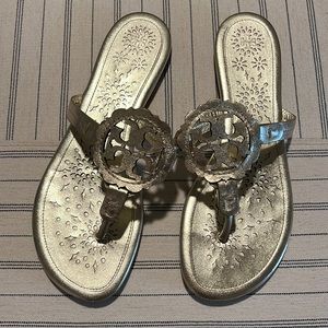 Classic Gold Leather Tory Burch Sandals